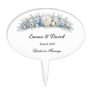Floral Wedding Cake Topper