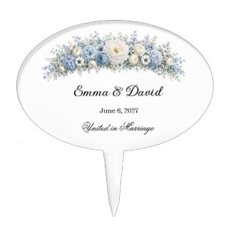 Floral Wedding Cake Topper