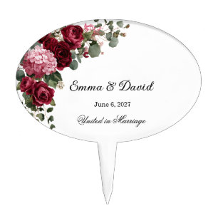 Floral Wedding Cake Topper