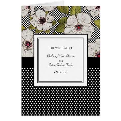 Floral Wedding Ceremony Programs