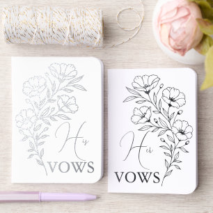 Floral Wedding Ceremony Vows Foil Vow Books