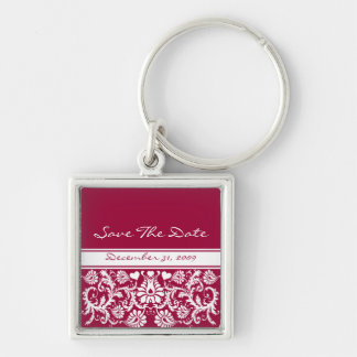 Floral Wedding Change to Any Color Keychain