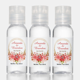 Floral Wedding Couple Hand Sanitizer