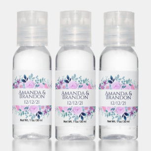 Floral Wedding Couple Hand Sanitizer