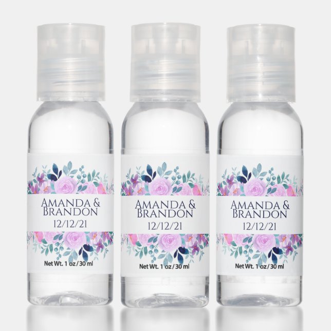Floral Wedding Couple Hand Sanitizer (Set)