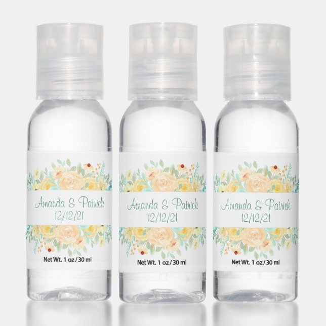 Floral Wedding Couple Hand Sanitizer (Set)