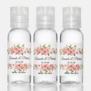 Floral Wedding Couple Hand Sanitizer