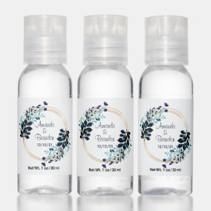 Floral Wedding Couple Hand Sanitizer