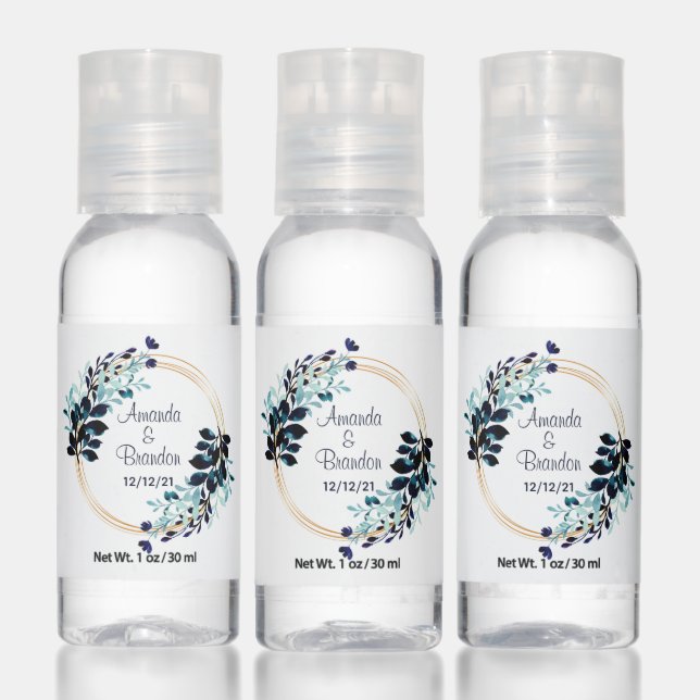 Floral Wedding Couple Hand Sanitizer (Set)