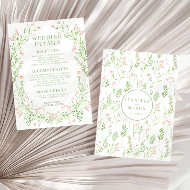  floral wedding details Card (Creator Uploaded)