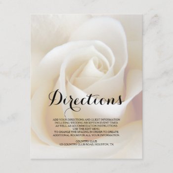 Floral Wedding Directions Insert Card by ElkeClarkeImages at Zazzle