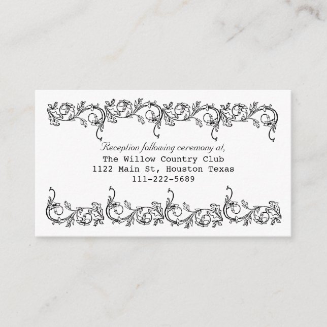 Floral Wedding Enclosure Cards (Front)