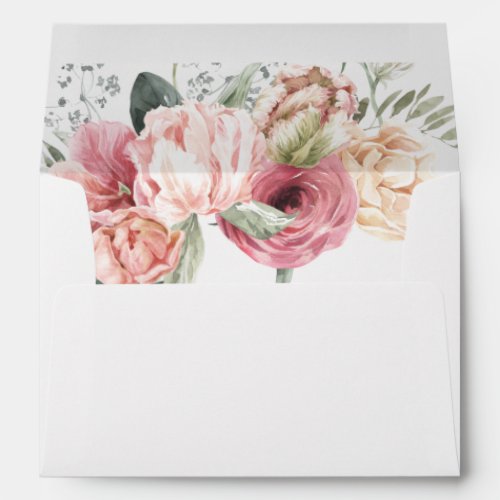 Floral Wedding Envelope  Annabeth