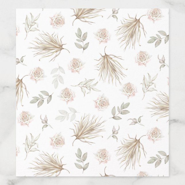 Floral Wedding Envelope Liner (Design)