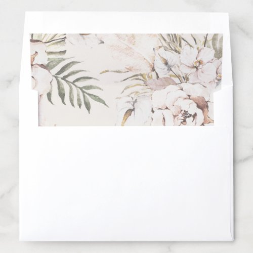 Floral Wedding Envelope Liner