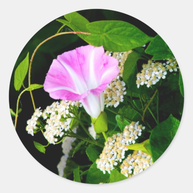 Floral Wedding Envelope Seal Sticker Large (Front)