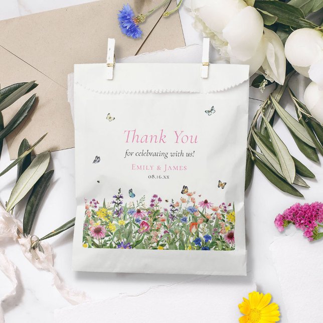 Floral Wedding Favor Bags (Creator Uploaded)