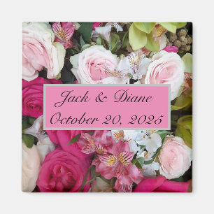 Floral Wedding Favor Magnet