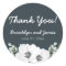 Floral Wedding Favor Stickers Round