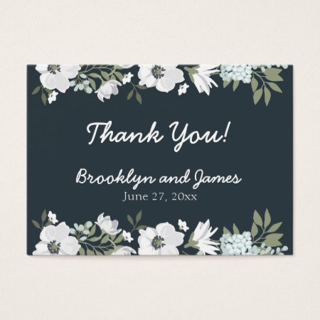 Floral Wedding Favor Tags With Flowers