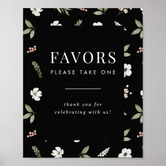 Floral Wedding Favors Please Take One Sign