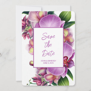 Floral Wedding Flat Save The Date Invitations