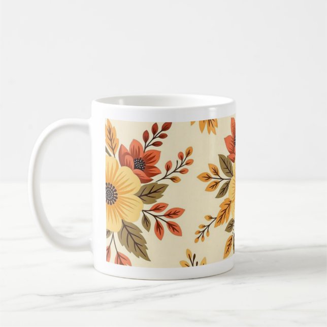 Floral Wedding Gift Mug (Left)