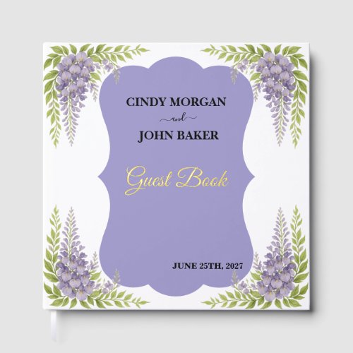 Floral Wedding Guest Book - Wisteria