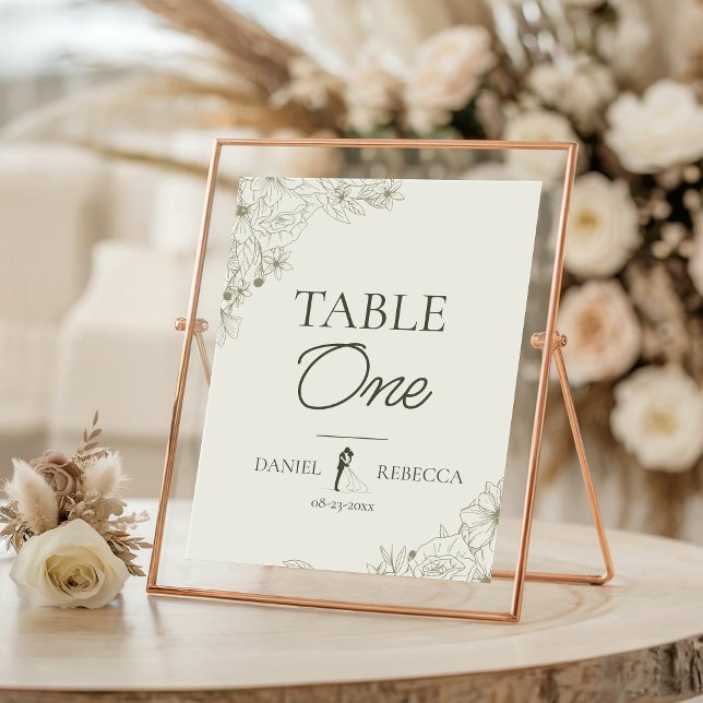 Floral Wedding Head Table Sign Card (Creator Uploaded)