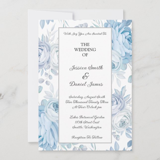 Floral Wedding Invitation (Front)