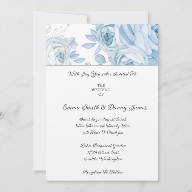 Floral Wedding Invitation (Front)
