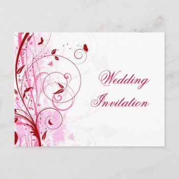Floral Wedding Invitation by Kjpargeter at Zazzle