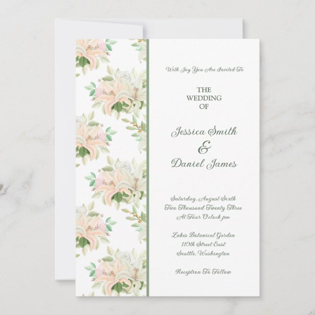 Floral Wedding Invitation (Front)