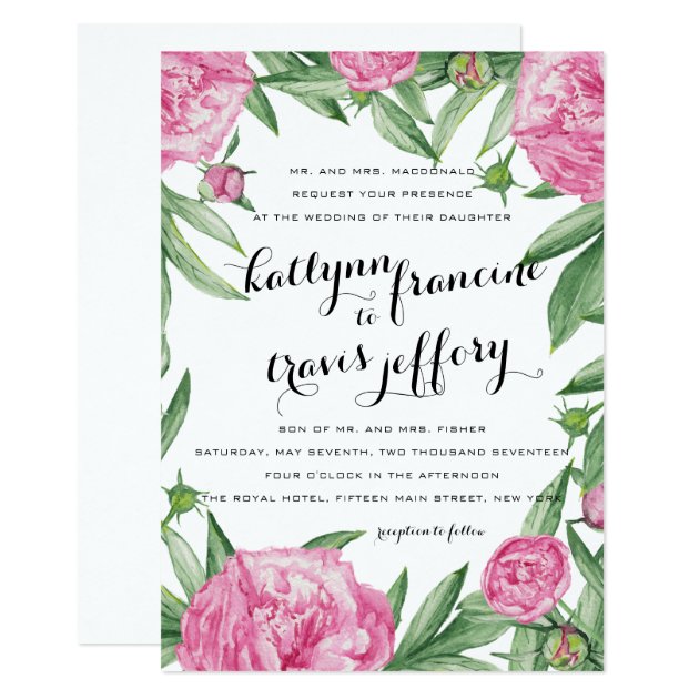 Floral Wedding Invitation