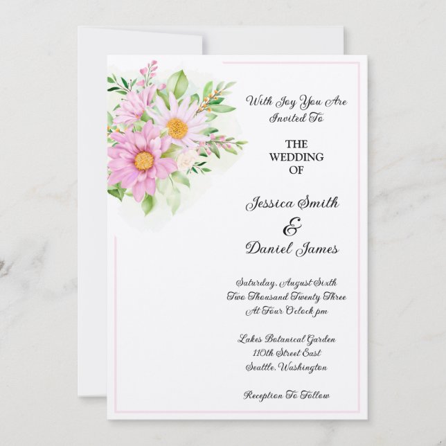 Floral Wedding Invitation (Front)