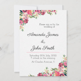 Floral Wedding Invitation