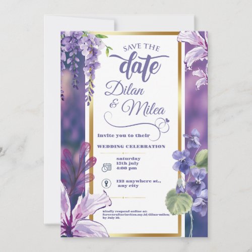  Floral Wedding Invitation