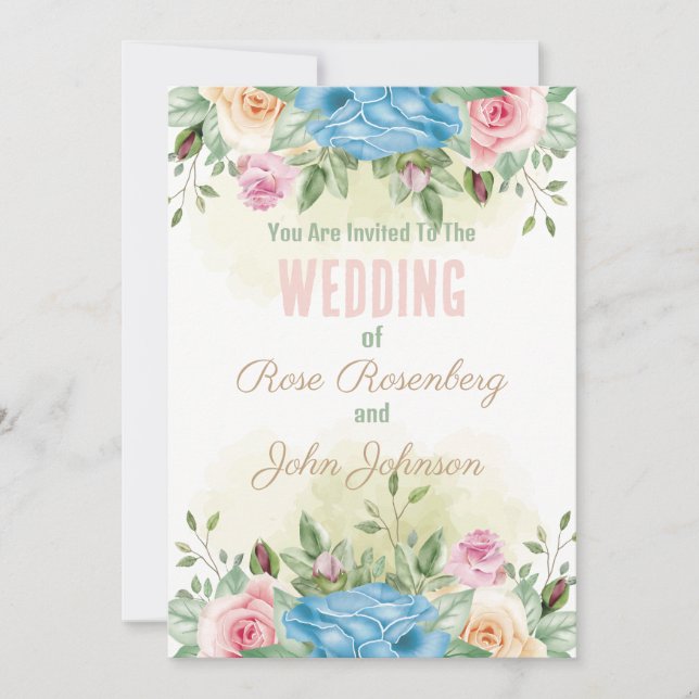 Floral Wedding Invitation (Front)