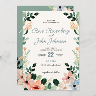Floral Wedding Invitation