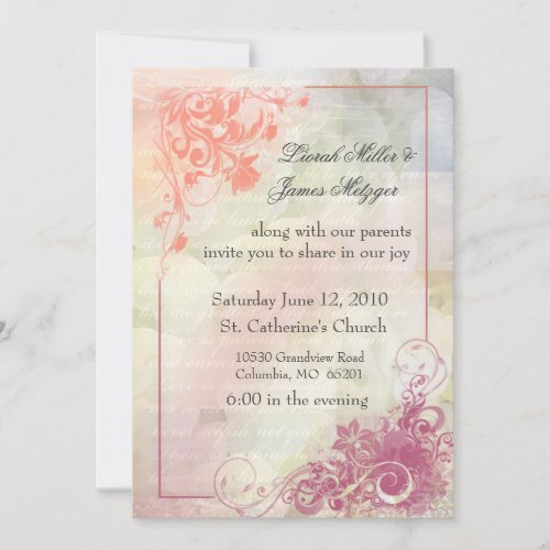 Floral Wedding Invitation