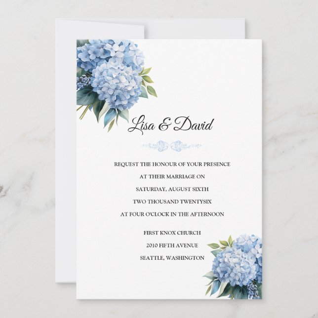 Floral Wedding Invitation (Front)