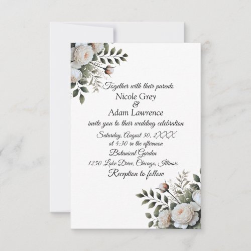 Floral Wedding  Invitation