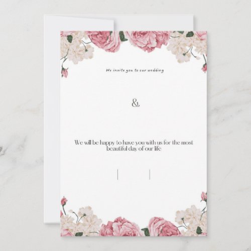 Floral Wedding Invitation Card