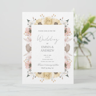 Floral Wedding Invitation – Elegant