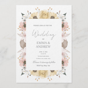 Floral Wedding Invitation – Elegant 