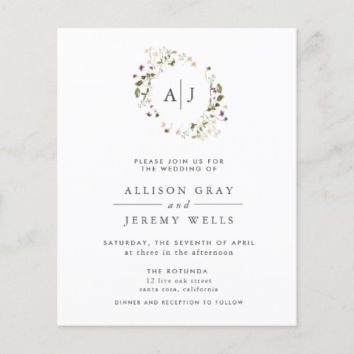 Floral Wedding Invitation Flyer