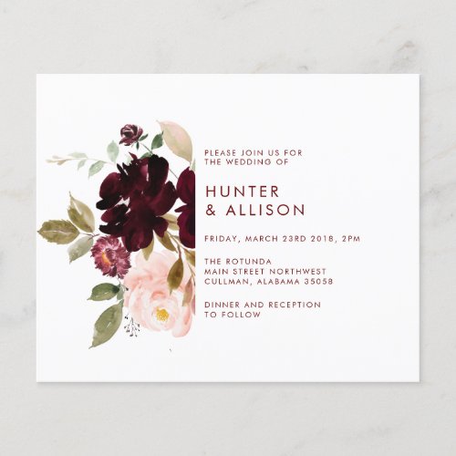 Floral Wedding Invitation Flyer