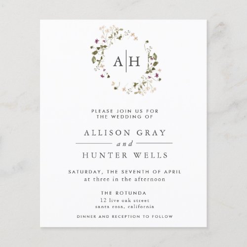 Floral Wedding Invitation Flyer