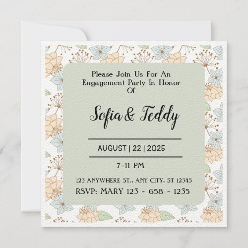  Floral Wedding Invitation Patterns