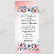 Floral Wedding Invitation Pink